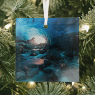 Ice & Snow   Mendenhall Glacier, Juneau, Alaska Glass Ornament