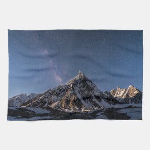 Ice & Snow Milky Way Baltoro Glacier, Pakistan Kitchen Towel