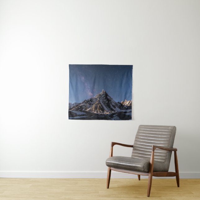 Ice & Snow |  Milky Way Baltoro Glacier, Pakistan Tapestry (In Situ (Horizontal))