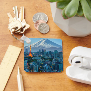 Ice & Snow   Mt. Fuji & Tokyo Skyline Keychain