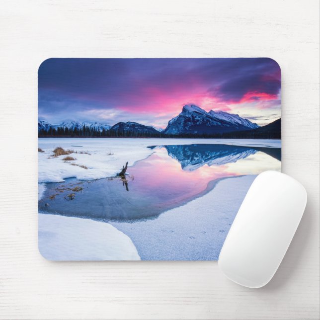 Ice & Snow | Mt. Rundle, Canada Mouse Pad (With Mouse)