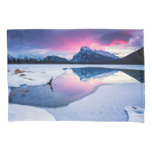 Ice & Snow Mt. Rundle, Canada Pillowcase