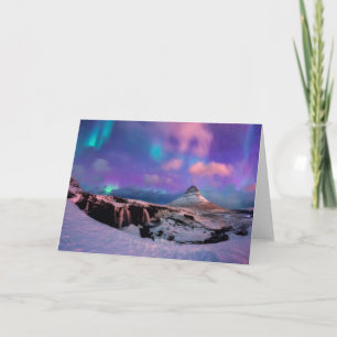 Ice & Snow Northern Lights, Kirkjufell Mountain Card