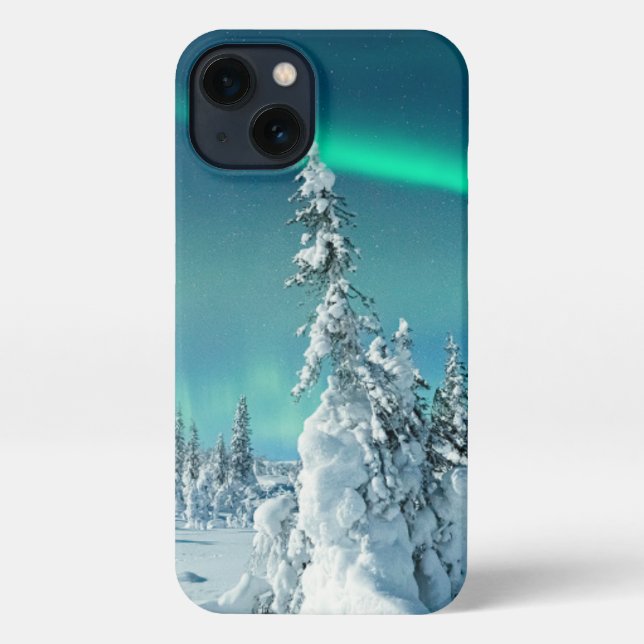 Ice & Snow | Northern Lights, Lapland, Finland iPhone Case (Back)