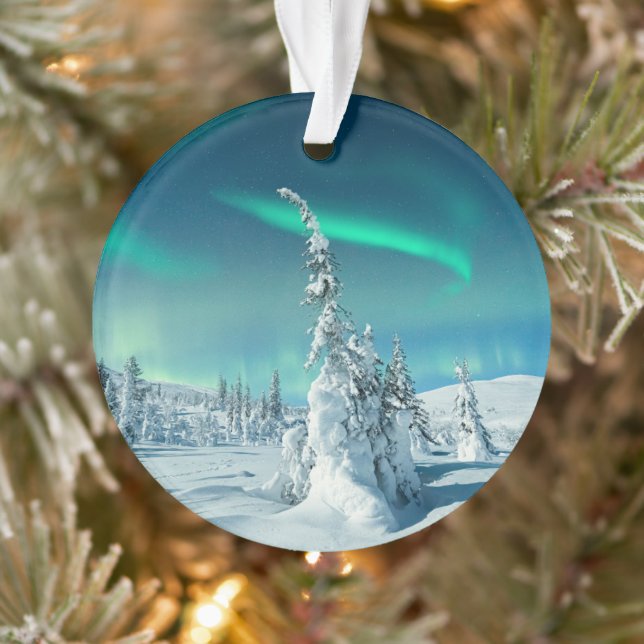 Ice & Snow | Northern Lights, Lapland, Finland Ornament (Tree)