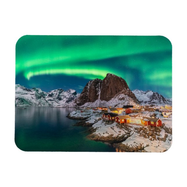 Ice & Snow | Northern Lights, Norway Magnet (Horizontal)