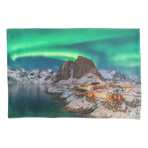 Ice & Snow Northern Lights, Norway Pillowcase