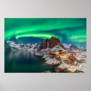 Ice & Snow   Northern Lights, Norway Poster