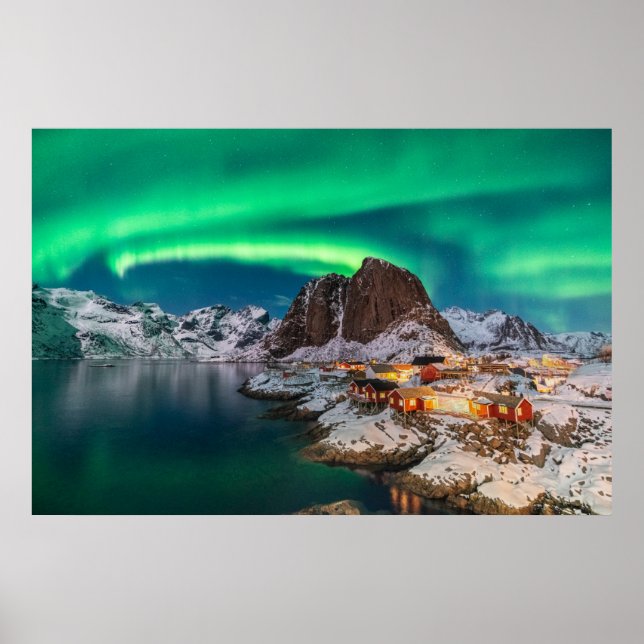 Ice & Snow | Northern Lights, Norway Poster (Front)