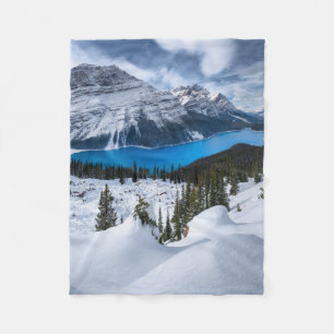Ice & Snow   Peyto Lake, Canadian Rockies Fleece Blanket