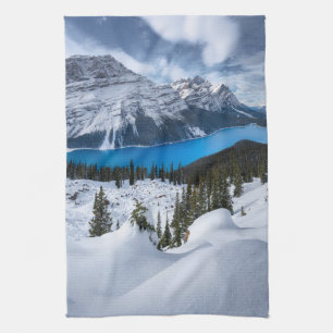 Ice & Snow   Peyto Lake, Canadian Rockies Kitchen Towel