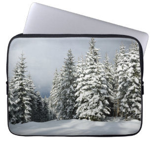 Ice & Snow Pine Woodland, Austria Laptop Sleeve