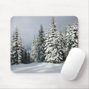 Ice & Snow Pine Woodland, Austria Mouse Pad