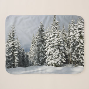 Ice & Snow Pine Woodland, Austria Sherpa Blanket