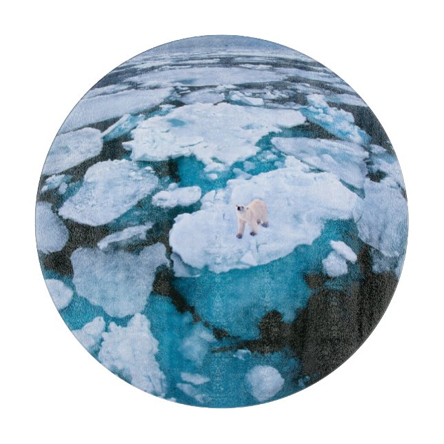 Ice & Snow | Polar Bear, Arctic Ocean, Svalbard Cutting Board (Front)