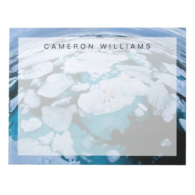 Ice & Snow | Polar Bear, Arctic Ocean, Svalbard Notepad (Front)