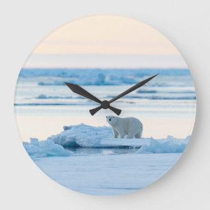 Ice & Snow Polar Bear Iceberg Norway Large Clock