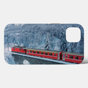 Ice & Snow   Red Bernina Express Train Switzerland iPhone 13 Case