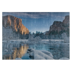 Ice & Snow   Rime Ice in Yosemite Valley Cutting Board