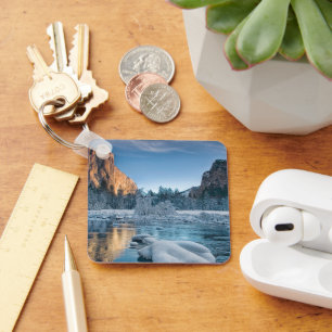 Ice & Snow   Rime Ice in Yosemite Valley Keychain