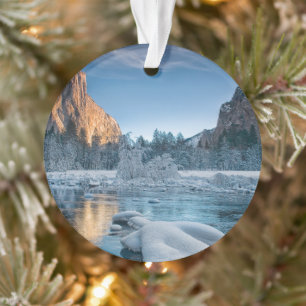 Ice & Snow   Rime Ice in Yosemite Valley Ornament