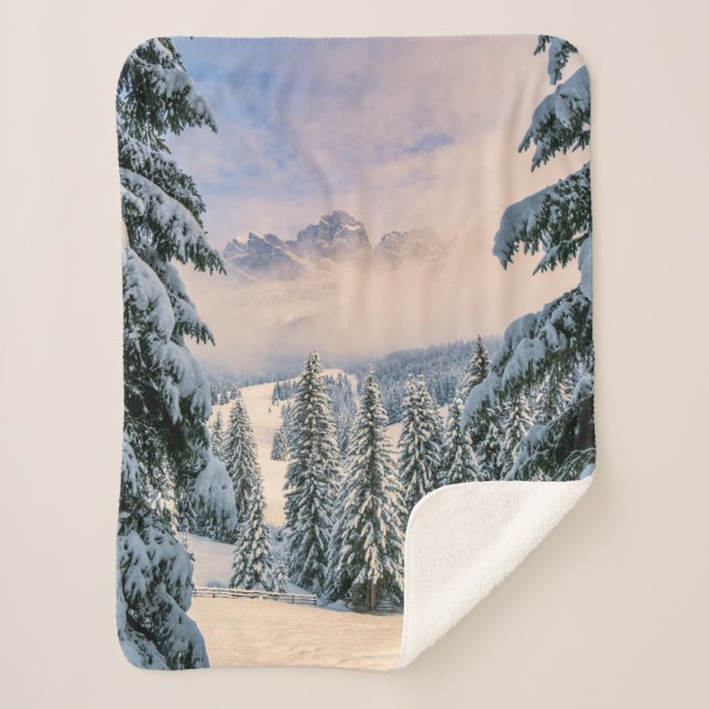 Ice & Snow | Rosengarten, Germany Sherpa Blanket (Front)