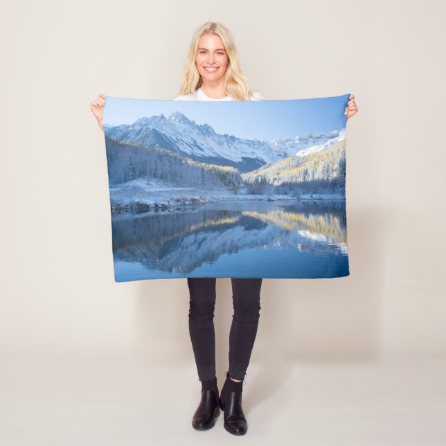 Ice & Snow | Silverton, Colorado Fleece Blanket (In Situ)
