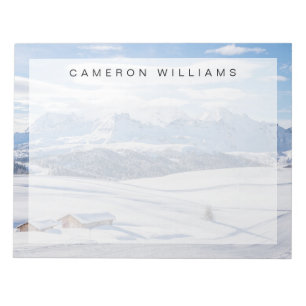 Ice & Snow Snowscape European Alps, Italy Notepad