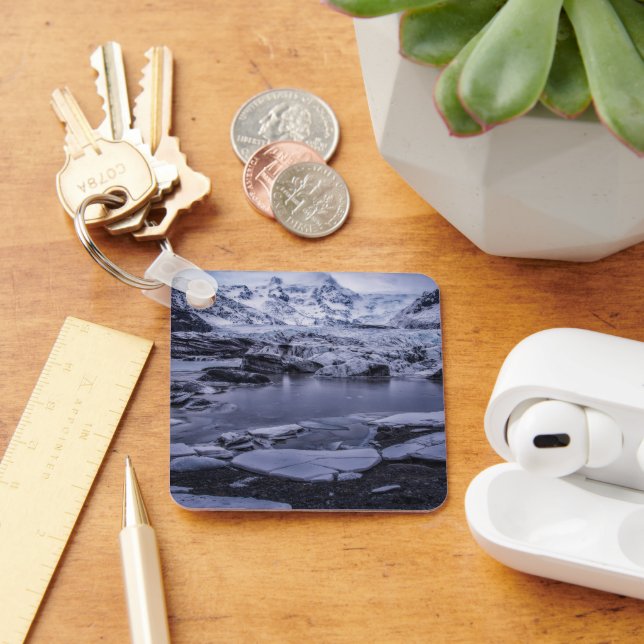 Ice & Snow | Sólheimajökull Glacier, Iceland Keychain (Desk)