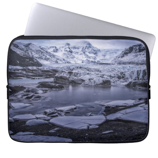 Ice & Snow | Sólheimajökull Glacier, Iceland Laptop Sleeve (Front)