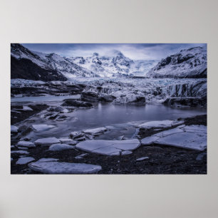 Ice & Snow   Sólheimajökull Glacier, Iceland Poster