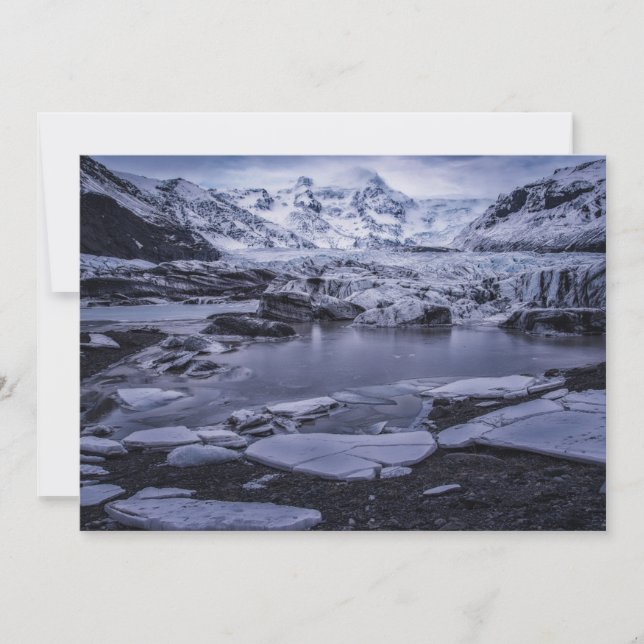 Ice & Snow | Sólheimajökull Glacier, Iceland Thank You Card (Front)