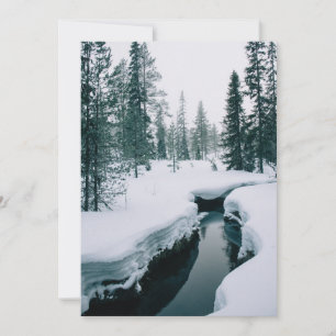 Ice & Snow   Stream in a Snowy Winter Landscape Thank You Card