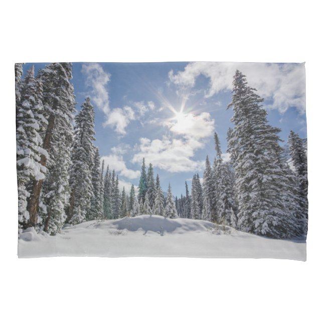 Ice & Snow | Sunrise Winter Snow Alberta, Canada Pillowcase (Front)