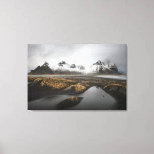 Ice & Snow   Vestrahorn Mountain, Iceland Canvas Print