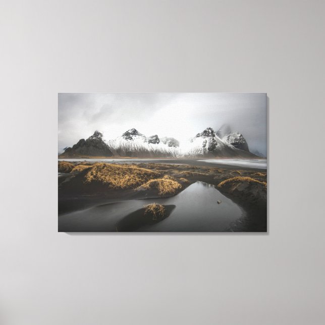Ice & Snow | Vestrahorn Mountain, Iceland Canvas Print (Front)