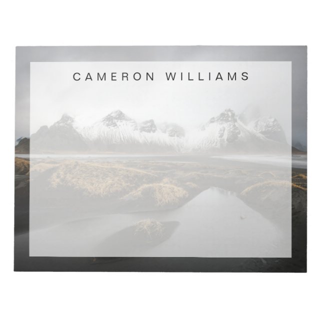 Ice & Snow | Vestrahorn Mountain, Iceland Notepad (Front)