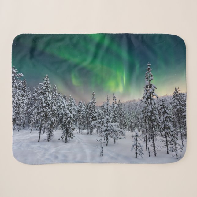 Ice & Snow | Winter Landscape, Finland Sherpa Blanket (Front (Horizontal))