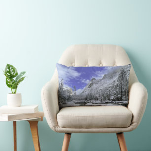 Ice & Snow Yosemite National Park Lumbar Pillow