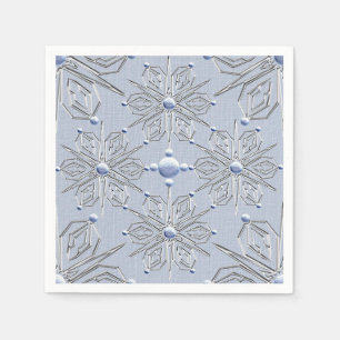Ice Snowflakes Christmas Napkin