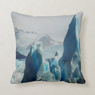 Ice Spikes In The Perito Moreno Andean Glacier Throw Pillow