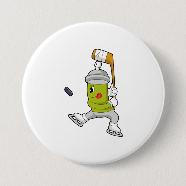 Ice spray Ice hockey Ice hockey stick 3 Inch Round Button (Front)