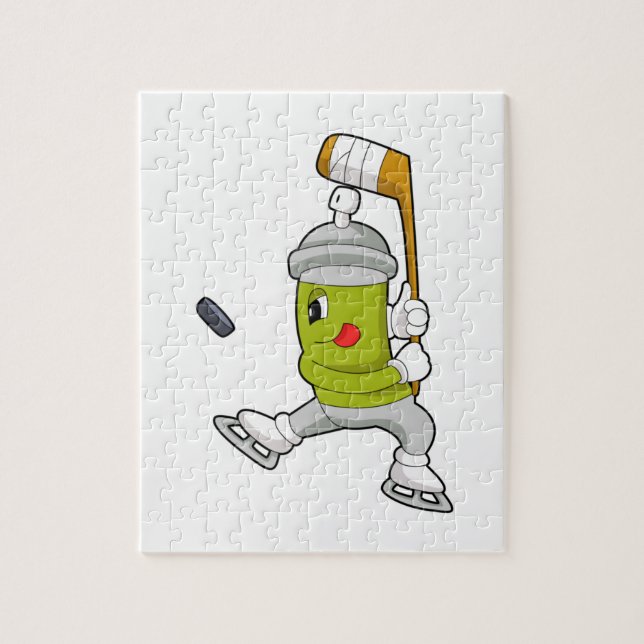 Ice spray Ice hockey Ice hockey stick Jigsaw Puzzle (Vertical)