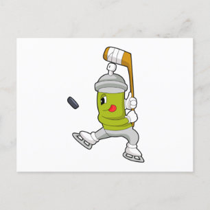 Ice spray Ice hockey Ice hockey stick Postcard