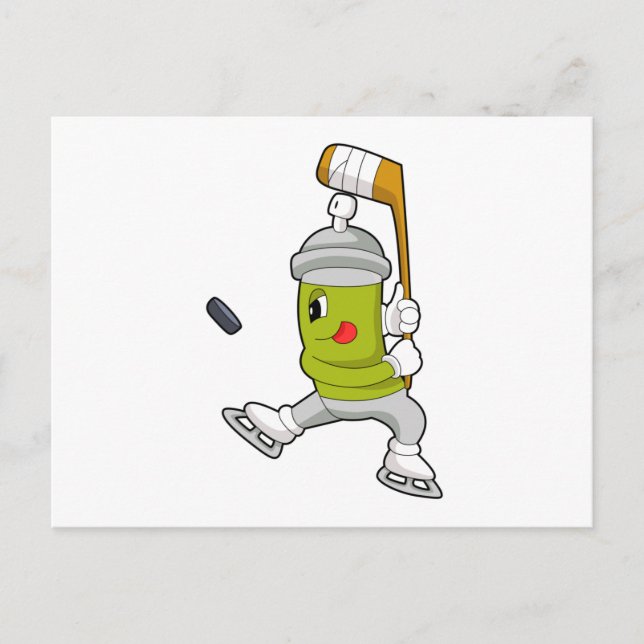 Ice spray Ice hockey Ice hockey stick Postcard (Front)