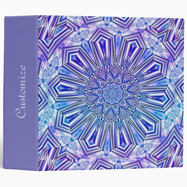 Ice Star Kaleidoscope Pattern Binder (Front/Spine)