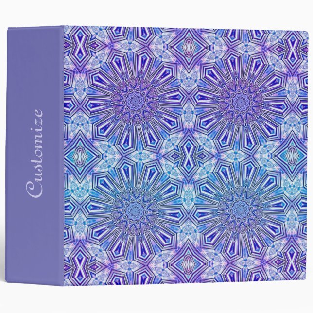 Ice Star Kaleidoscope Pattern Binder 2 (Front/Spine)