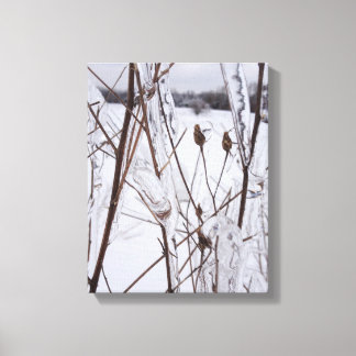Ice Storm Photo Canvas Art Print Michigan