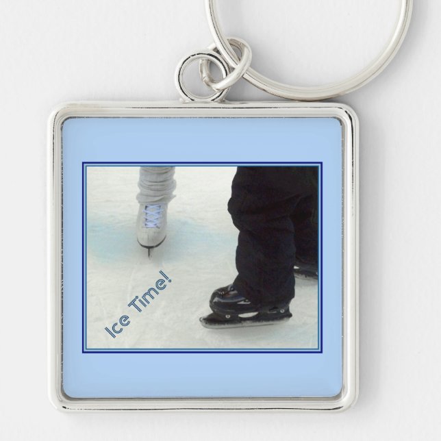 'Ice Time!' Keychain (Front)