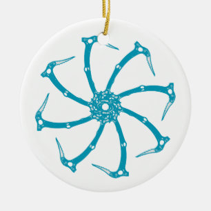 Ice Tool Spindle Ceramic Ornament